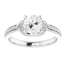 Anniversary Ring Round Old Mine Cut Genuine Diamond Prong Set 4.75 Carats