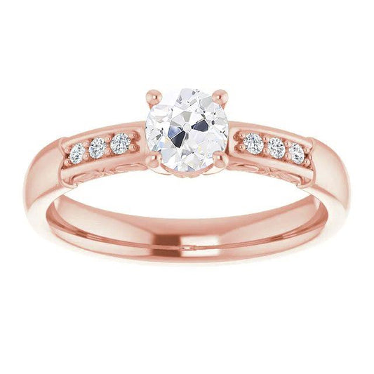 natural round diamond 2.50ct ring front view