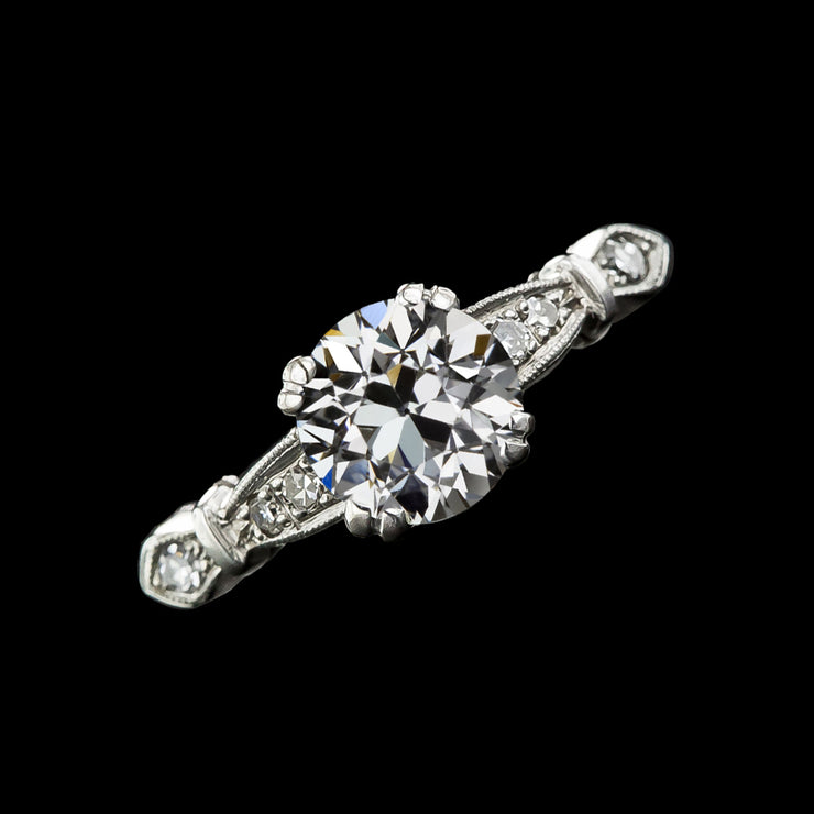 Anniversary Ring Round Old Miner Real Diamond Double Prong Set 3 Carats