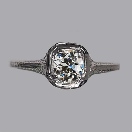 natural round diamond 1.25ct ring front view