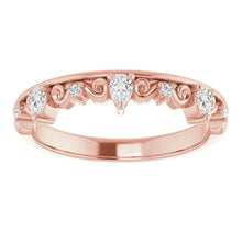 Antique Style Half Eternity Band Pear Old Cut Real Diamond 2.75 Carats