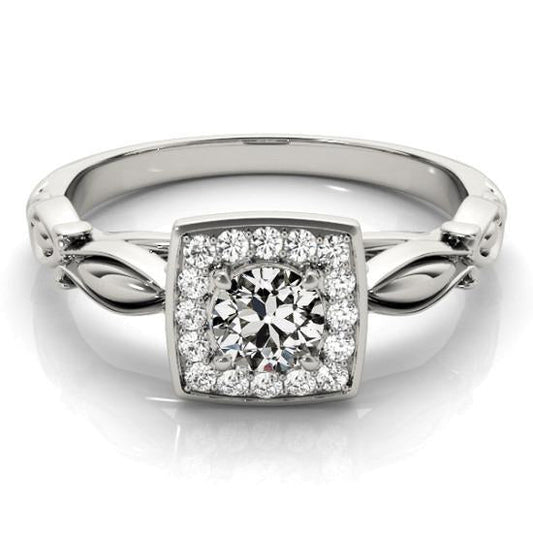 natural round diamond 2.50ct ring front view