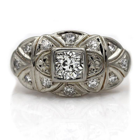 natural round diamond 2.75ct ring front view