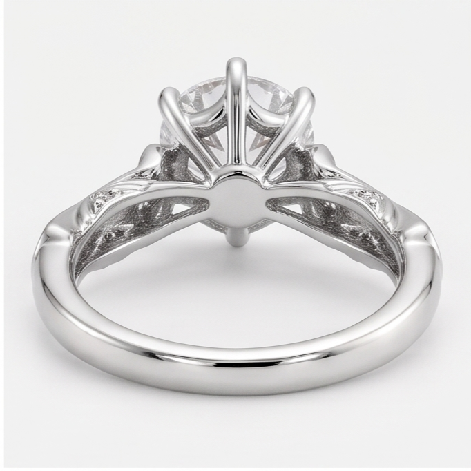 Antique Style Real Natural Earth Mined DIAMOND ( NOT LAB GROWN ) Anniversary Ring 1.76 Carats White Gold 14K