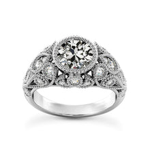 Antique Style Round Old Miner Real Diamond Wedding Ring 4 Carats Jewelry
