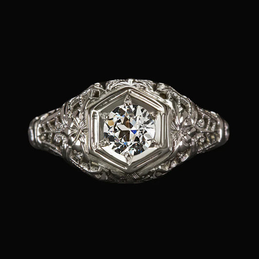 natural round diamond 1.50ct ring front view