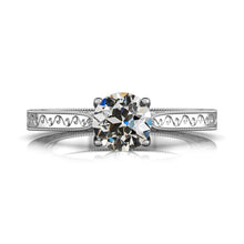 Antique Style Solitaire Ring Round Old European Genuine Diamond 1.50 Carats