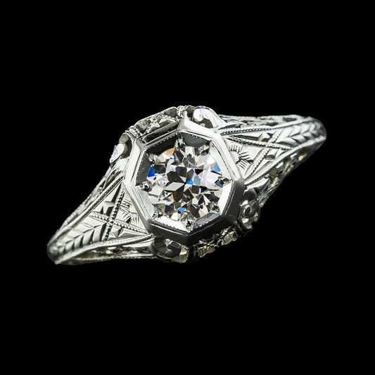 natural round diamond 1.25ct ring front view