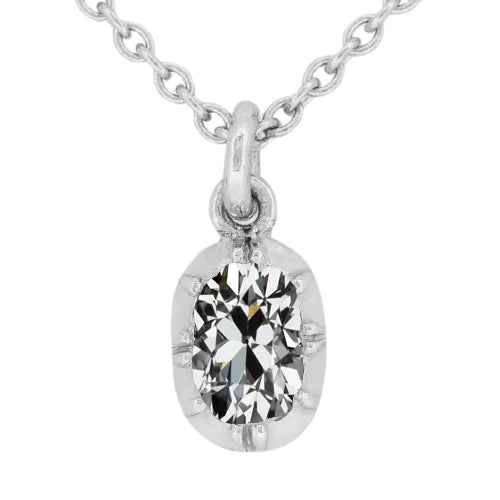Authentic Fine Diamond Pendant 2 ct 14 Karat White Gold – main view