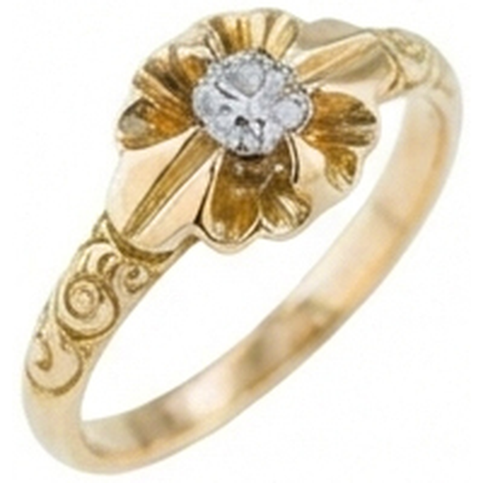 natural round diamond 0.50ct ring side angle