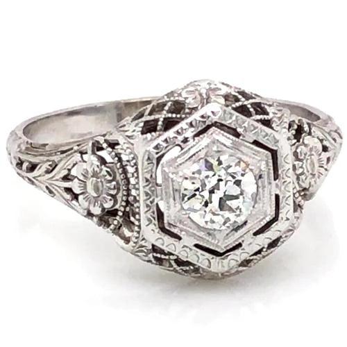Jewelry New Genuine Diamond Engagement Ring 1 Carat Filigree
