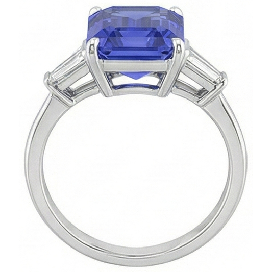 natural emerald sapphire 2.75ct ring side angle