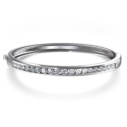natural round diamond 3ct bracelet front view