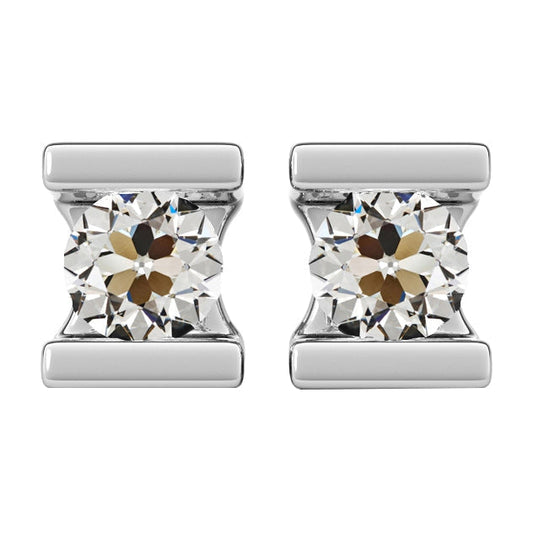 Handmade Diamond Drop Earrings 2 ct – main view