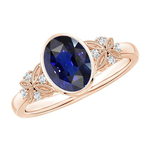 Bezel Set 5 Carat Sapphire Ring