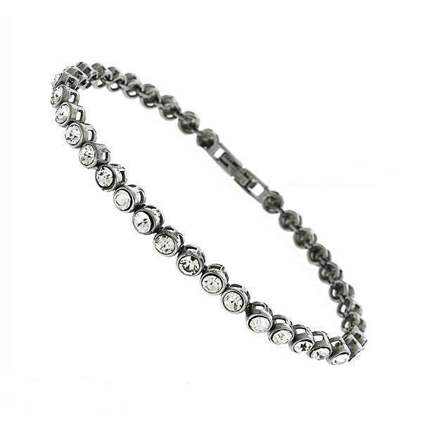 Bezel Set Round Genuine Diamond Ladies Tennis Bracelet Gold White 19.80 Carats