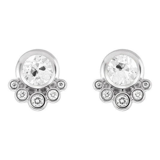 Brilliant Diamond Earrings 3.50-ct 14 Karat White Gold – main view