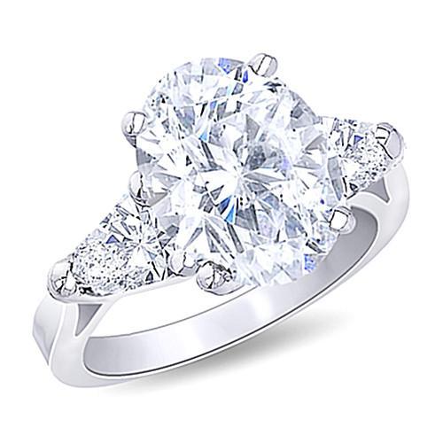 Three Stone Real Diamond Anniversary Ring Jewelry