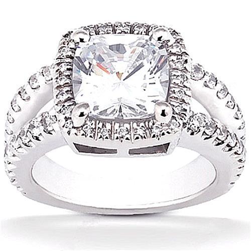 natural round diamond 4.25ct ring front view