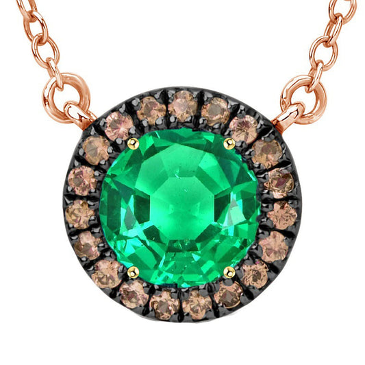 Real Colombian Emerald Gemstone Pendant – main view