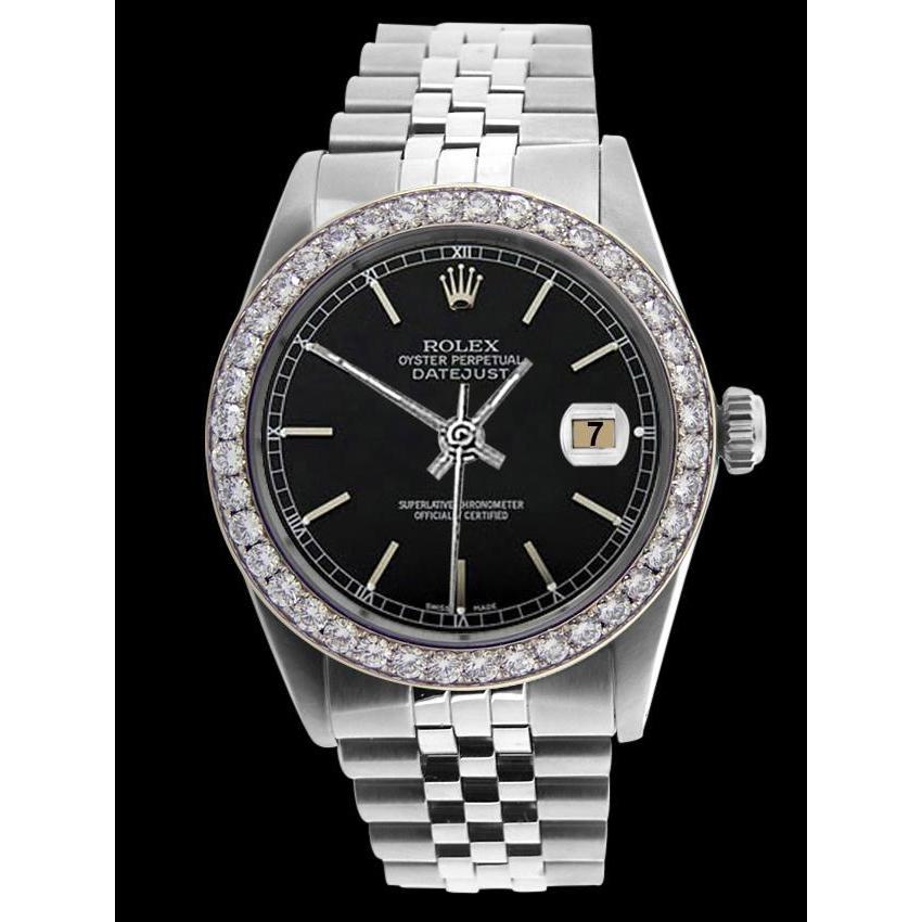 Rolex Datejust Black Stick Dial