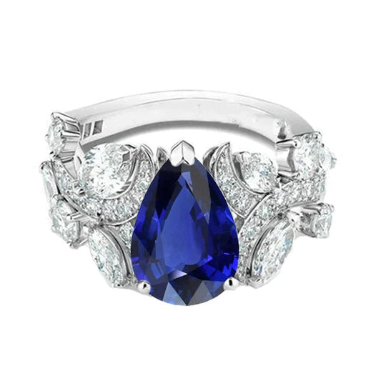 Blue Sapphire Diamond Cocktail Ring