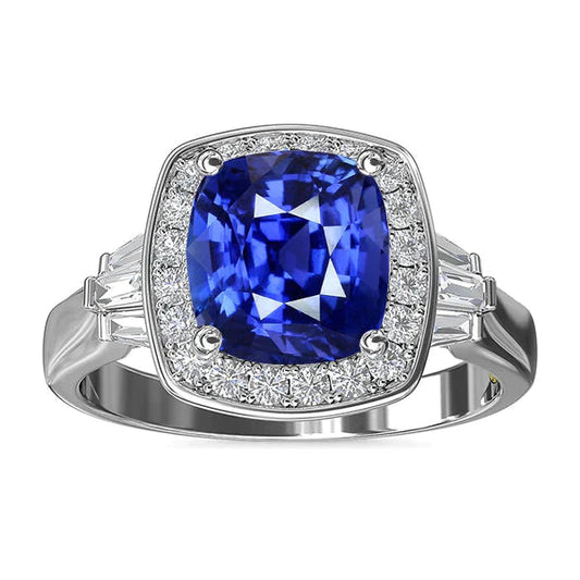 Blue Sapphire Jewelry And Diamond Ring