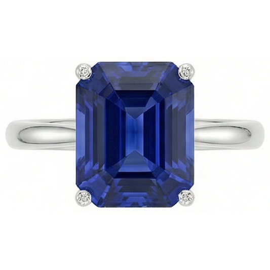 natural emerald sapphire 1.50ct ring side angle