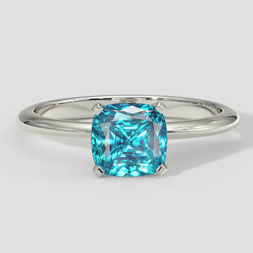 Bluish Cushion Paraiba Ring