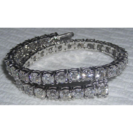 Brilliant 14 Carat Real Diamond Tennis Bracelet