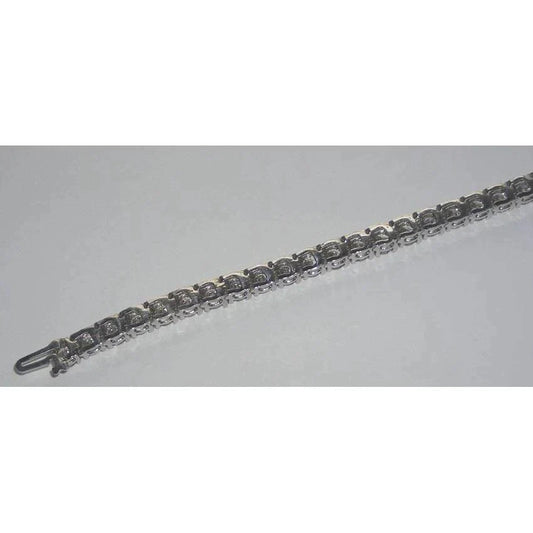 Brilliant Cut 19 Carat Natural Diamond Tennis Bracelet