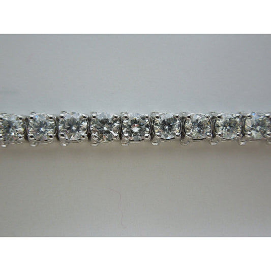 Brilliant Cut 19 Carat Natural Diamond Tennis Bracelet