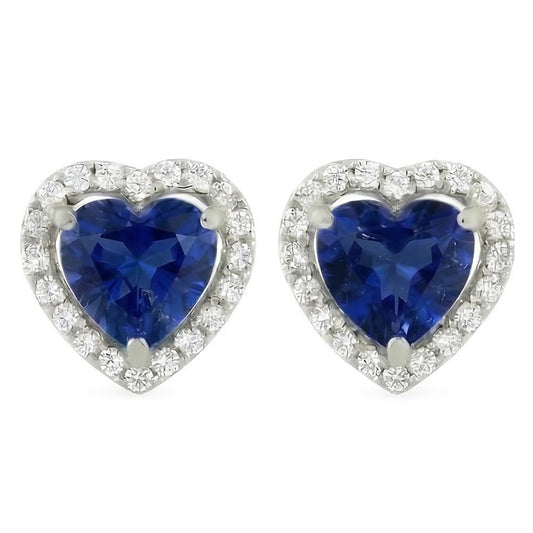 natural round sapphire 6.80ct earring side angle