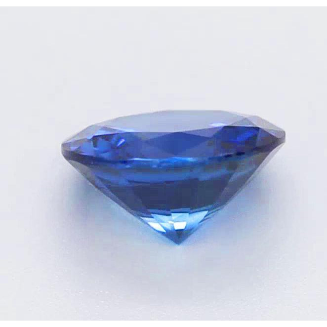 Round Brilliant Blue Sapphire ring in Gold – front view