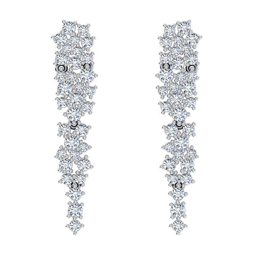 Chandelier Earrings Cluster Real Diamond