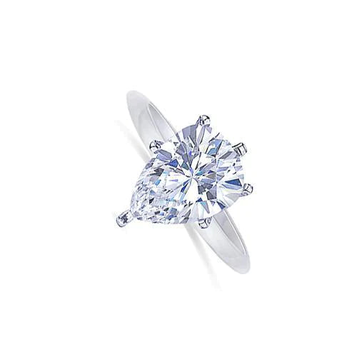 natural pear diamond 1ct ring front view