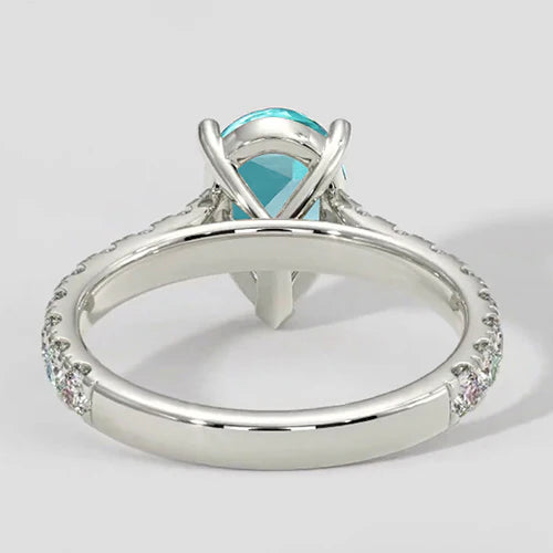 Classic Pear Paraiba Stone Ring