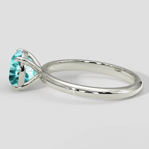 Classic Round Paraiba Ring 1.50ct