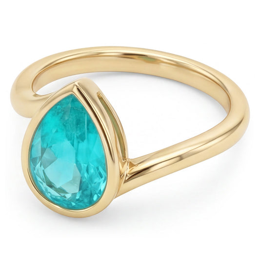 Colored Stone Ring 14 Karat Yellow Gold – Paraiba Tourmaline