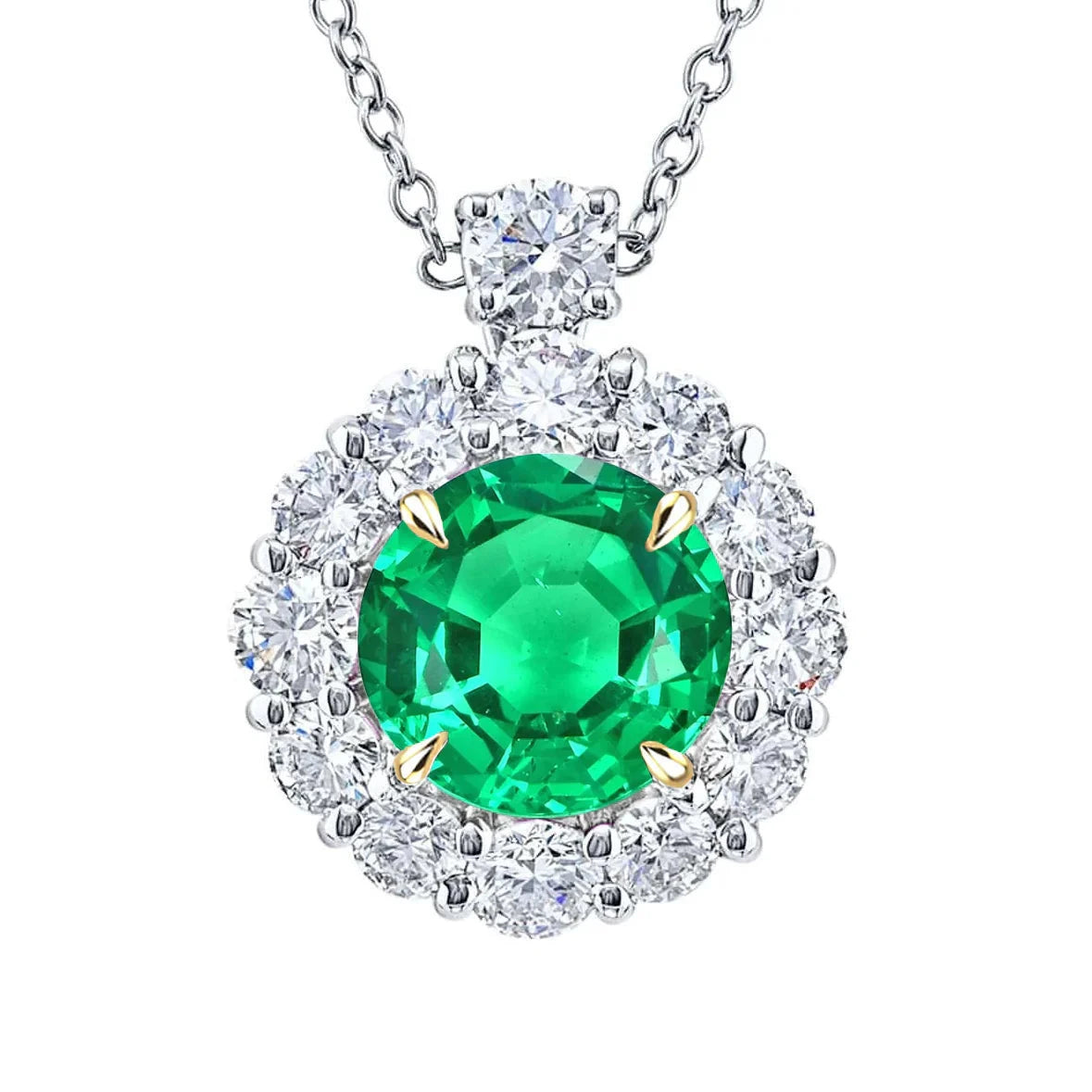 Premium Fine Emerald Precious Stone Pendant 6 ct – main view