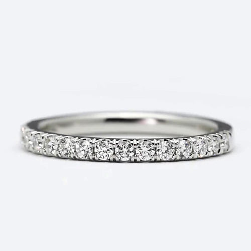 Comfort Fit Genuine Diamond Anniversary Wedding Band 1.50 Carats Half Eternity