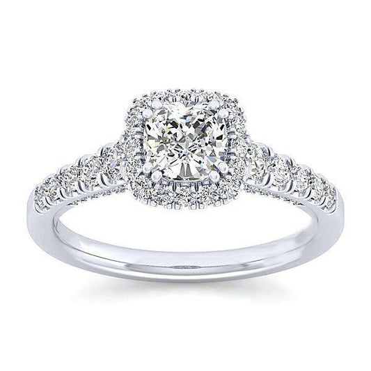 natural round diamond 2.70ct ring front view