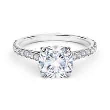 Cushion And Round Cut 3.35 Carats Real Diamonds Engagement Ring New
