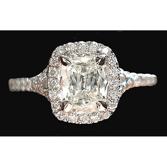 natural round diamond 3.75ct ring front view