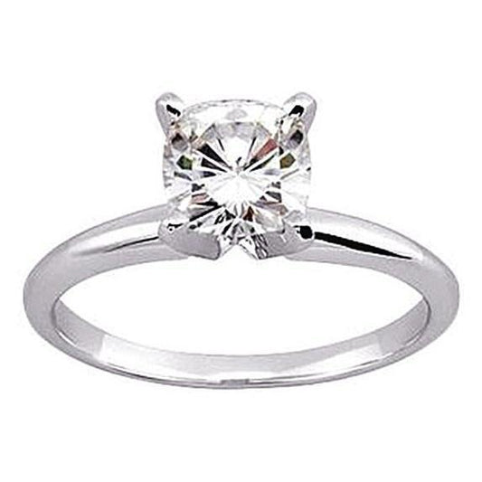 natural cushion diamond 1.25ct ring front view