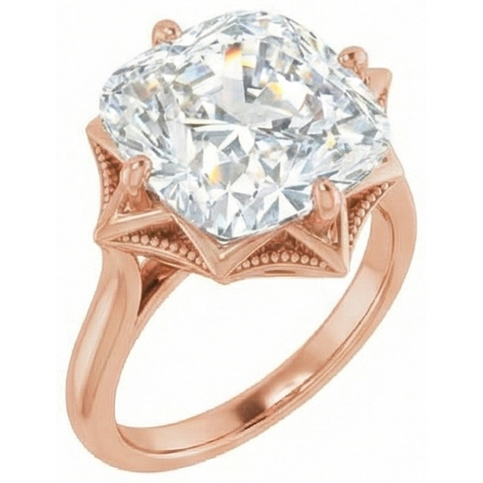 Shimmering Solitaire Ring 5 ct – front view