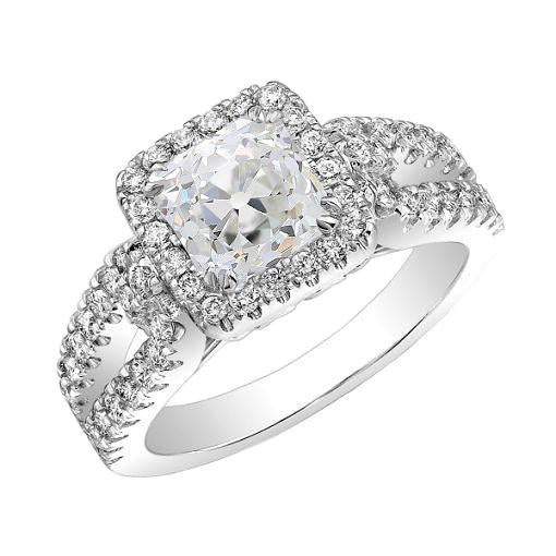 natural round diamond 4.75ct ring front view