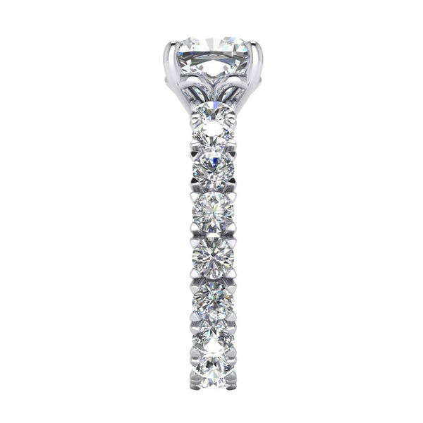 Cushion Natural Diamond Anniversary Band Ring 4 Ct. Gold Ladies Jewelry