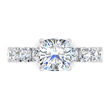 Cushion Natural Diamond Anniversary Band Ring 4 Ct. Gold Ladies Jewelry