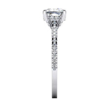 Cushion Natural Diamond Engagement Ring White Gold Cathedral Carats